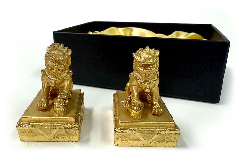 祥獅獻瑞(金獅)擺飾